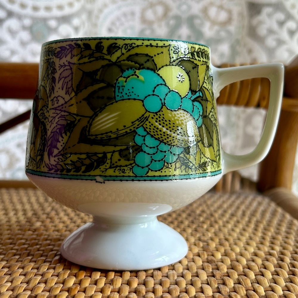 Holt Howard Mid Century Modern Still Life Porcelain Pedestal Cup
